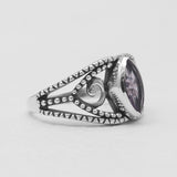 Amethyst Silver Rings