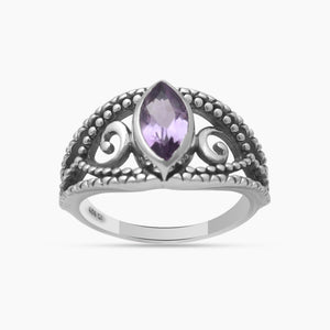 Amethyst Silver Rings