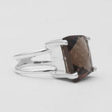 925 Sterling Silver Smoky Quartz Rings