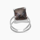 925 Sterling Silver Smoky Quartz Rings