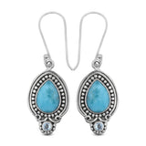 Larimar Gemstone Pendant Set 925 Sterling Silver Jewelry