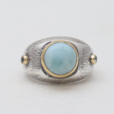 925 Sterling Silver Larimar Rings