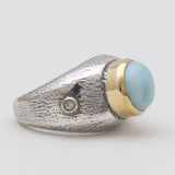 925 Sterling Silver Larimar Rings