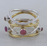 925 Silver Eternity Tourmaline Band Ring