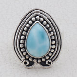 Larimar Gemstone Pendant Set 925 Sterling Silver Jewelry