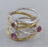 925 Silver Eternity Tourmaline Band Ring