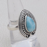 Larimar Gemstone Pendant Set 925 Sterling Silver Jewelry