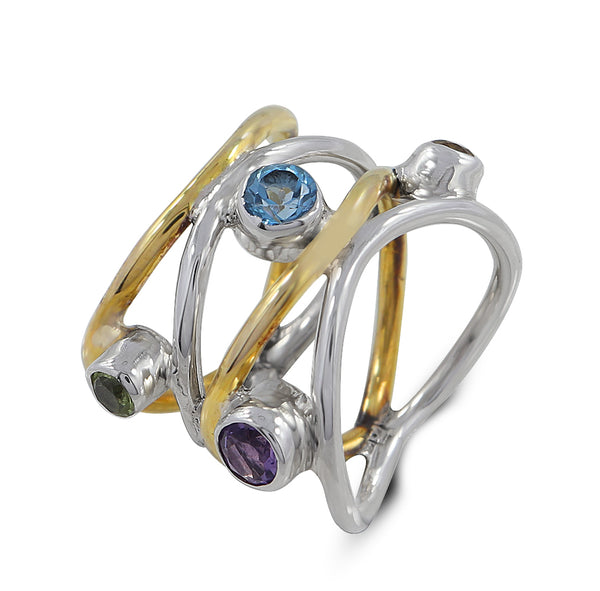 925 Silver Multi Stone Ring