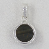 Tiger Eye Gemstone Silver Pendant