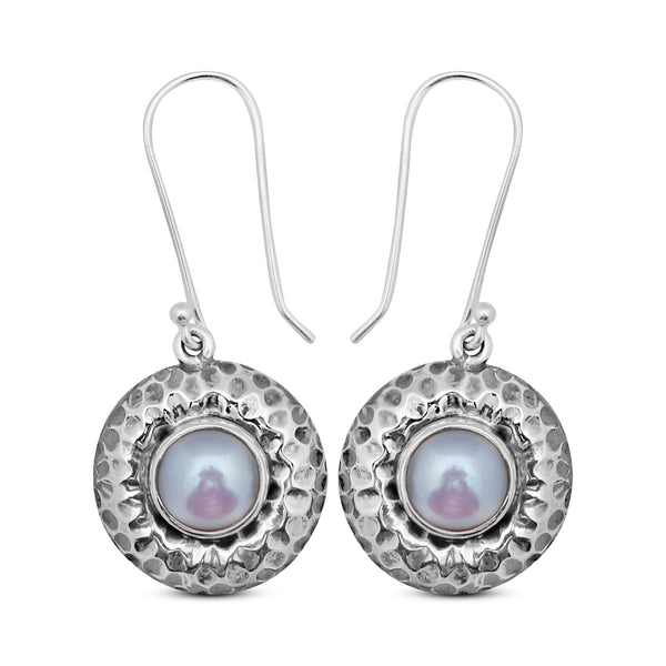 Natural Fresh Water Pearl Ring & Earrings Set 925 Sterling Silver Jewelry