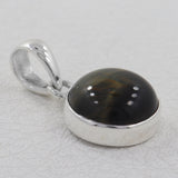 Tiger Eye Gemstone Silver Pendant