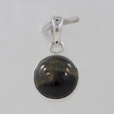 Tiger Eye Gemstone Silver Pendant