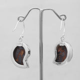 Ammonite Silver Earrings