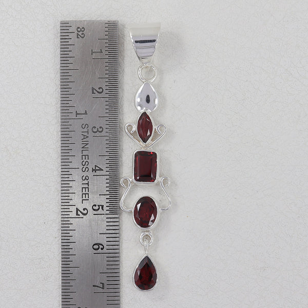 925 Sterling Silver Garnet Pendants