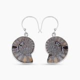 Ammonite Silver Earrings