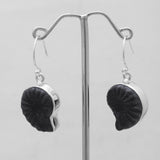 Ammonite Fossil Silver Earrings