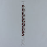 Natural Garnet Bracelet in Sterling Silver