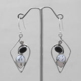 Dendritic Opal Silver Earrings