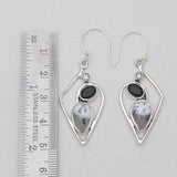 Dendritic Opal Silver Earrings