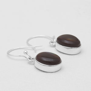 Ammolite Silver Earrings