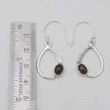 Garnet Silver Earrings