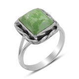 Natural Gaspeite Gemstone Ring