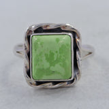 Natural Gaspeite Gemstone Ring