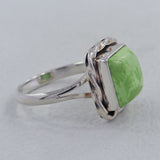 Natural Gaspeite Gemstone Ring