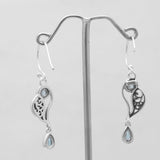 Blue Topaz Silver Earrings