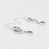 Blue Topaz Silver Earrings
