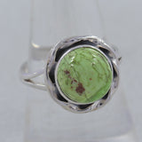 Natural Gaspeite Gemstone Ring