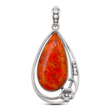 Sponge Coral Gemstone 925 Sterling Silver Jewelry Set