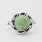 Gaspeite Silver Rings