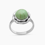 Gaspeite Silver Rings