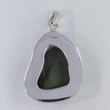 925 Sterling Silver Coconut Geode Pendant