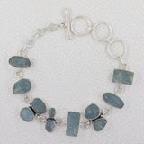 Aquamarine 925 Sterling Silver Bracelet