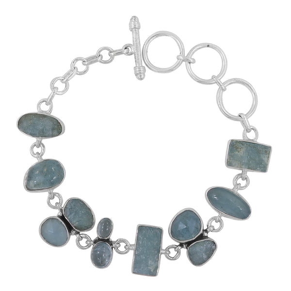 925 Sterling Silver Aquamarine Bracelets