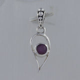 925 Silver Natural Ruby Pendant