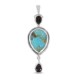 925 Silver Turquoise Oyster Jasper Pendant