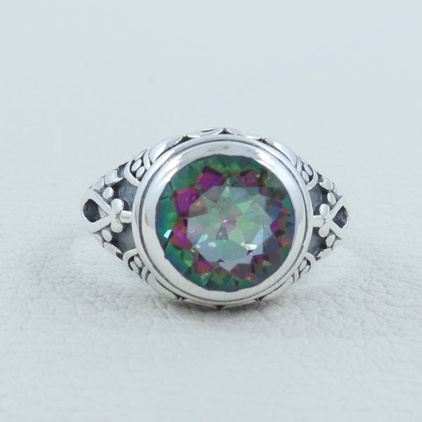 Mystic Quartz Sterling Silver Ring