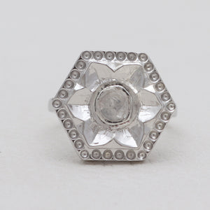 925 Sterling Silver Uncut Diamond Rings