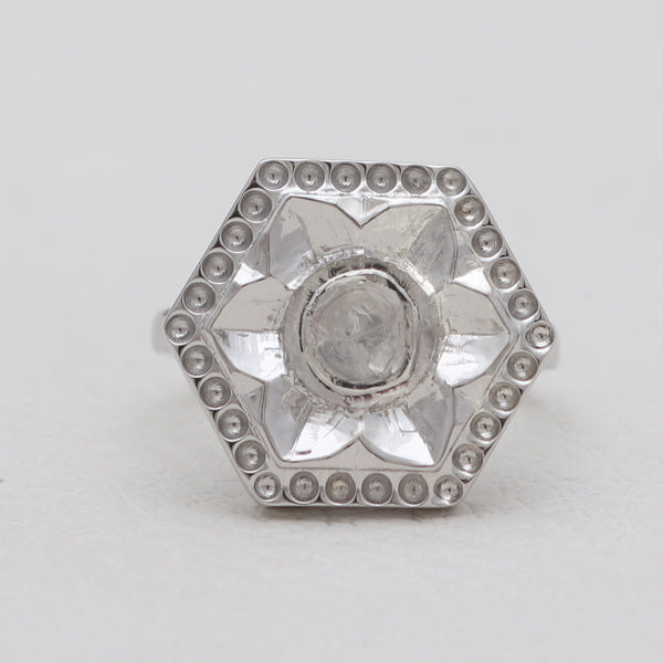 925 Sterling Silver Uncut Diamond Rings