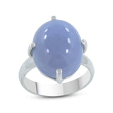 925 Starling Silver Beautiful Chalcedony Gemstone Ring