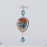 925 Silver Turquoise Oyster Jasper Pendant