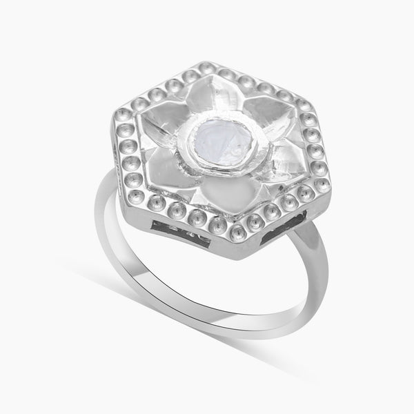 925 Sterling Silver Uncut Diamond Rings