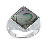 Abalone Shell Silver Ring