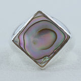 Abalone Shell Silver Ring