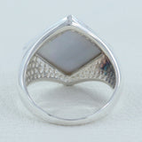 Abalone Shell Silver Ring