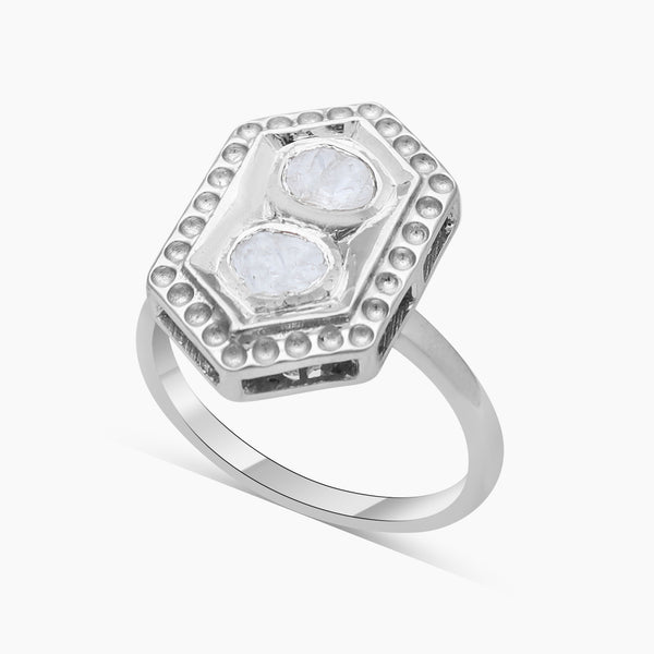 925 Sterling Silver Uncut Diamond Rings