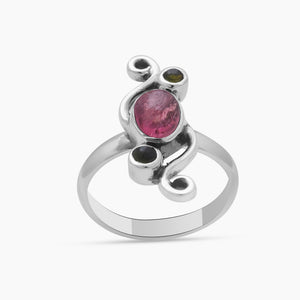 925 Sterling Silver Multi Tourmaline Rings
